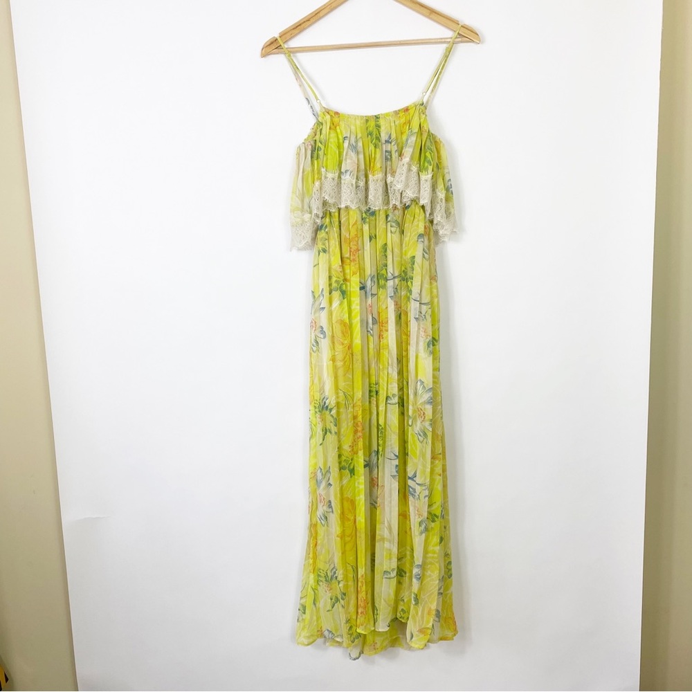 Kimchi Blue Floral Yellow Maxi Dress Cute Stylish Summer Church Party Wedding S - Picture 5 of 10
